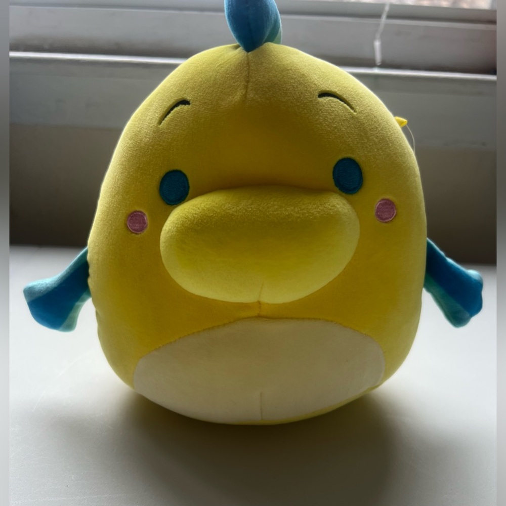 Flounder 7 Inch Disney Little Mermaid Plush Squishmallow Brand New Kellytoy - Picture 2 of 6